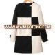 Fashion simple style contrast color office dresses plus size