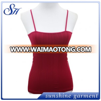 Seamless polyester spandex sexy wholesale camisoles for womens